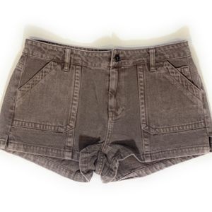 Others Follow Brown Ribbed Shorts*